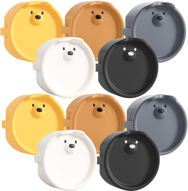 윤잇템 콘센트 실리콘 안전 마개 커버 컬러믹스, 2세트, 5가지 컬러 믹스