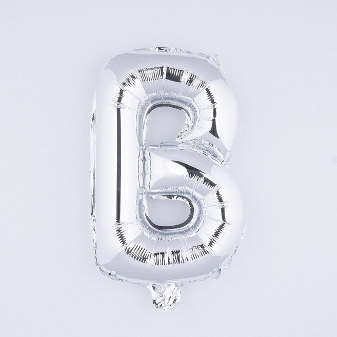 아트포유 알파벳풍선 이니셜 글자 이벤트 축하 은박 생일 파티 풍선 40cm, 1개, 화이트 골드 B