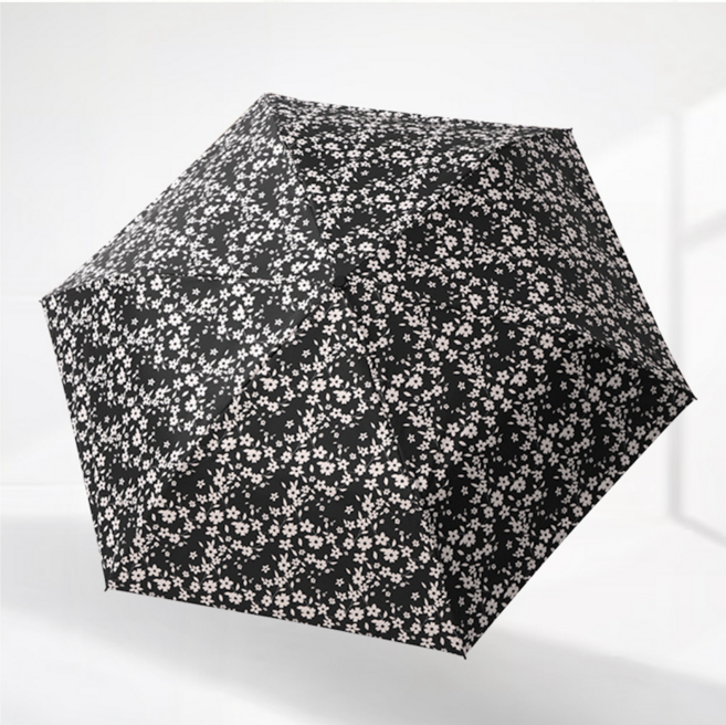obp 130g 초경량 일본식 꽃무늬 UV 자외선차단 암막 양산 우양산