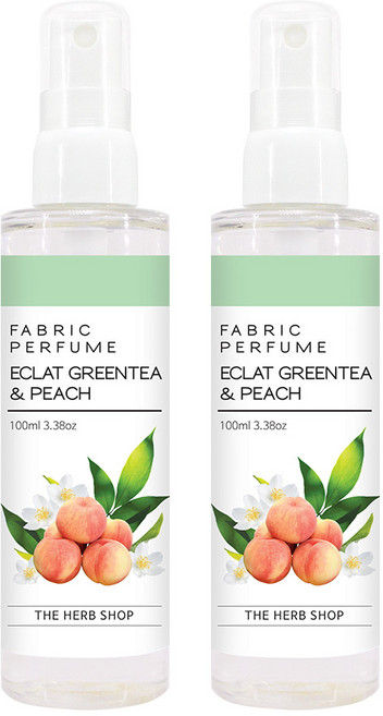 더허브샵 섬유향수, 에끌라그린티&피치, 100ml, 2개