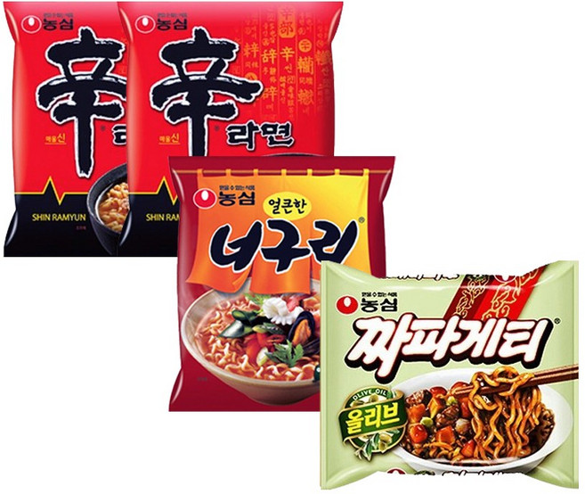 신라면 10입+너구리 5입+짜파게티 5입 (총 20입), 20개