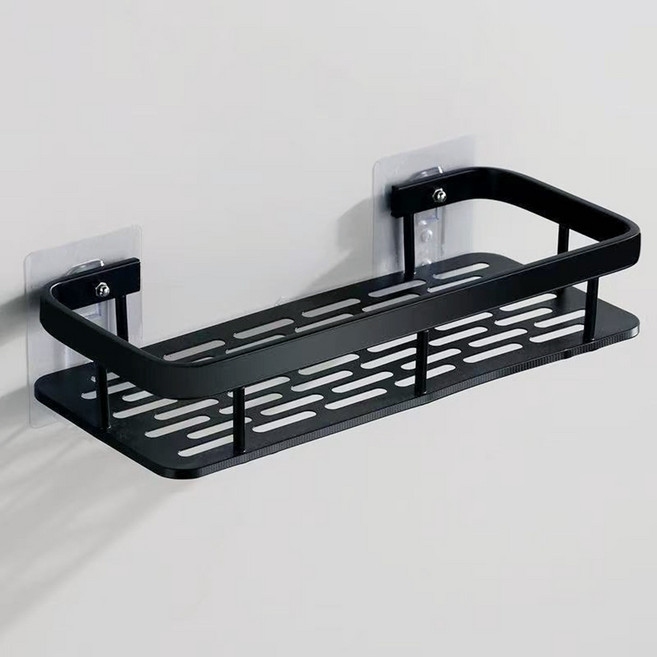 마코제이 무타공 욕실 정리선반, 블랙