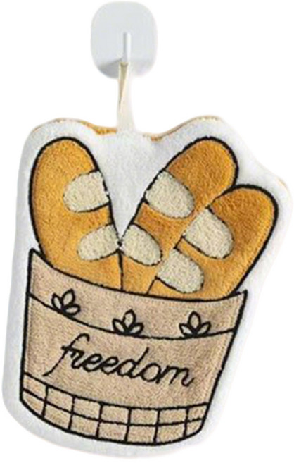 미리아 카페 시리즈 아이템 욕실 주방 고리형 핸드 타월, 1개, 빵