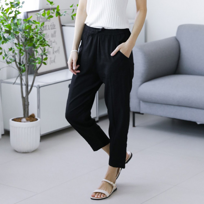 씨엘스토리 여성 인견 러프 트레블 9부 팬츠