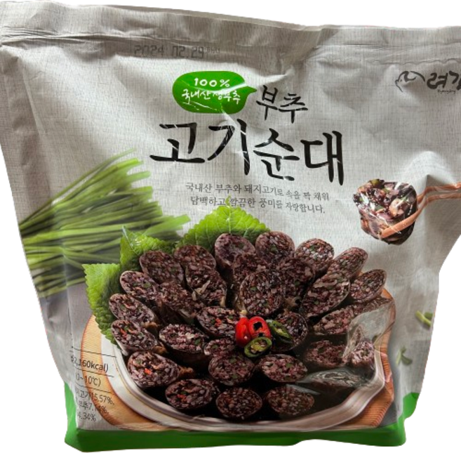 코스트코 부추 고기순대, 500g, 3개