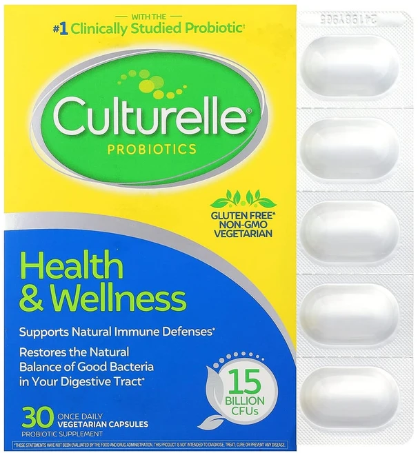 Culturelle 프로바이오틱 과 웰니스 150억CFU 하루에 한 번 섭취하는 베지 캡슐 30정, 1개 - 쿠팡