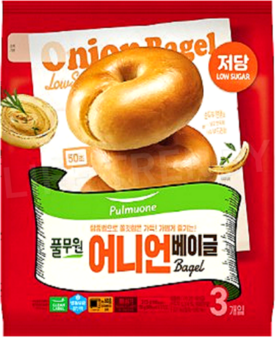 풀무원 쫄깃한 저당 어니언 베이글 315g, 1개