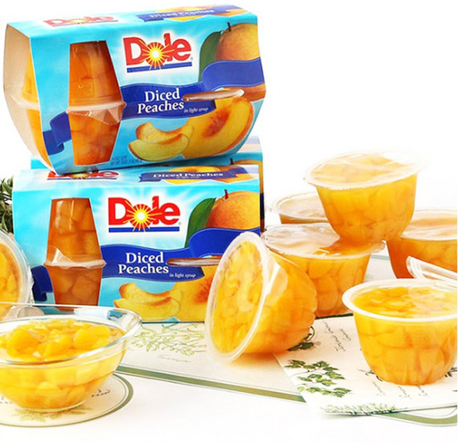 코스트코 돌다이스 복숭아컵 복숭아 간식 통조림 / 돌 복숭아, 8개