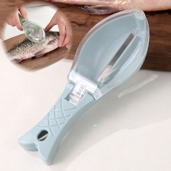 픽앤딜 생선 비늘 제거기 다용도 칼 비늘치기, 1개, 블루