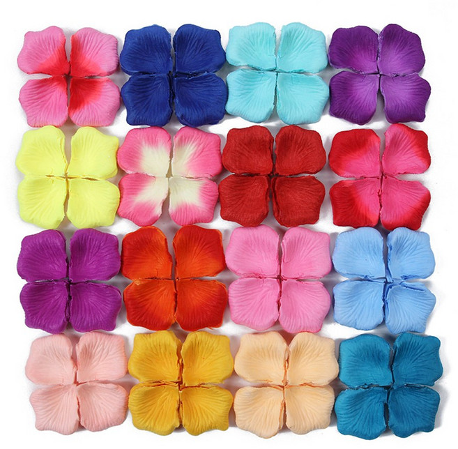 31종 100장세트 플라워샤워 브라이덜샤워소품 결혼식 프로포즈 꽃잎 꽃가루, 9-보라