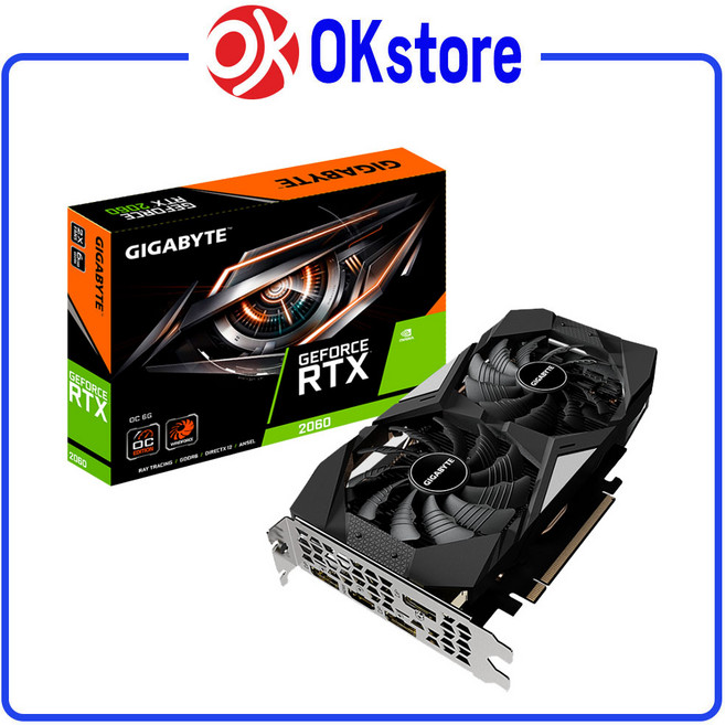 기가바이트 지포스 RTX 2060 WINDFORCE OC D6 6GB 그래픽카드, GV-N2060WF2OC-6GD