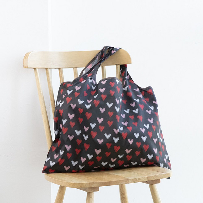 84x84 휴대용 접이식 장바구니 시장바구니 대형, 6.하트하트, 1개