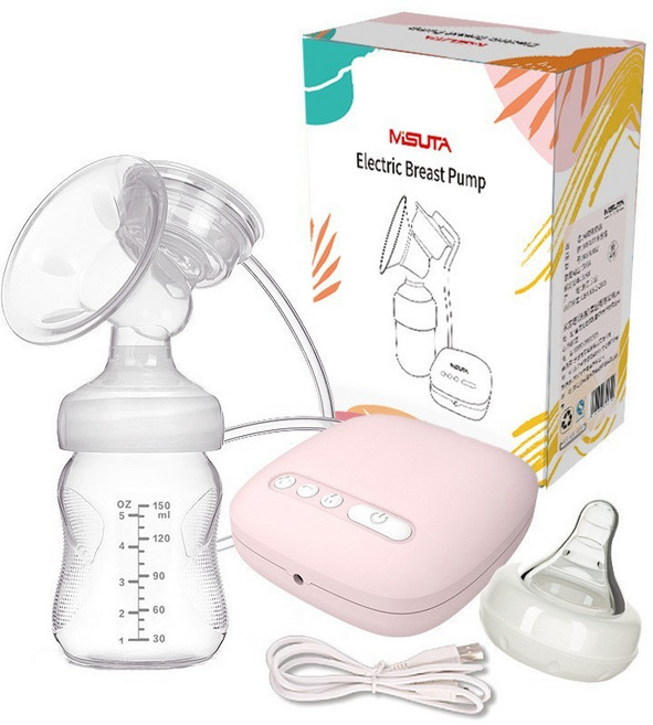 MISUTA 米蘇塔 電動擠乳器 孕產婦專用 便攜智能按摩 靜音大吸力, 電動吸奶器, 1個