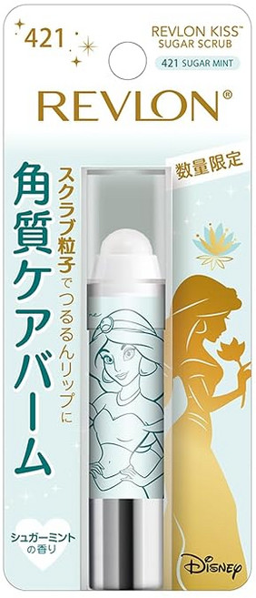 【EC 패키지】 레브론 키스 설탕 스크럽 DISNEY 421 민트 설탕 민트의 향기 보습 각질 케어 2.6g 립 립스 클럽 재스민 디즈니 공주, 1개, 1g, 상세페이지 참조