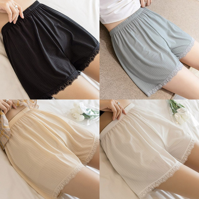 또온나 데일리 속바지 4종 세트 레이스 시원한 홈웨어로 입을 수 있는 통기성 좋은 언더팬츠