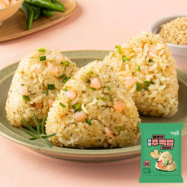 [아임닭] 바쁘닭 현미주먹밥 청양새우맛, 10개, 100g