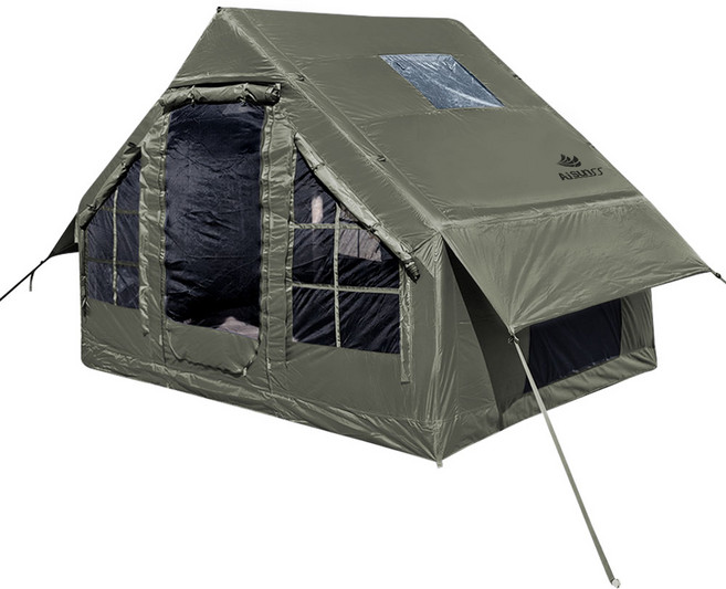 아이순스 에어텐트 캠핑텐트 원터치텐트 감성 글램핑 텐트 가족텐트 거실형, 녹색, 3-4인용, 옥스퍼드 재질 천창 모델 6.3