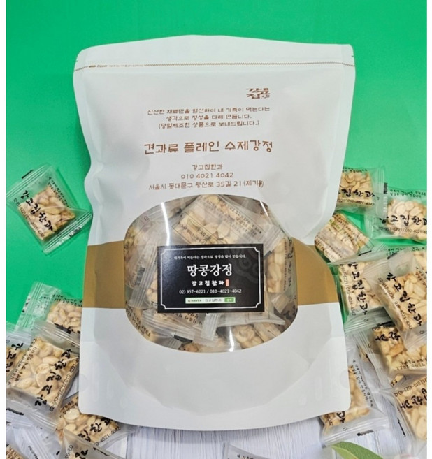 옛날과자 수제강정 땅콩강정 1kg 강고집한과, 1개
