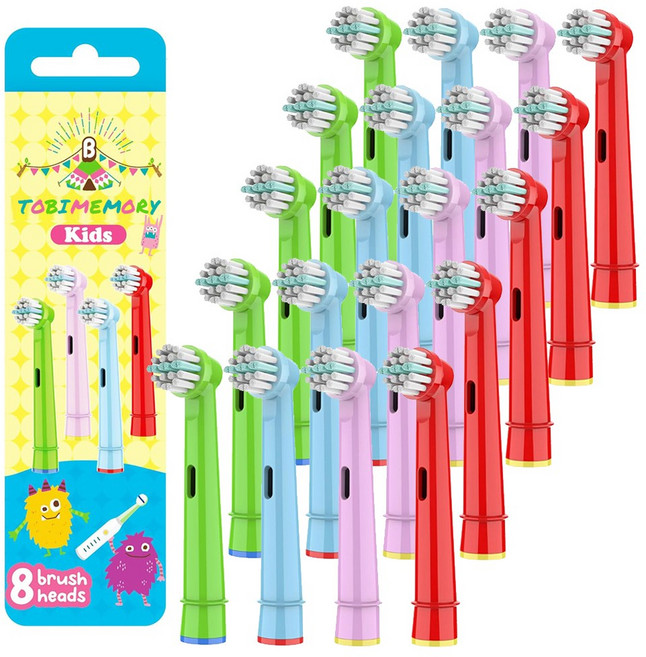 쥬쥬미엘 오랄비 브라운 어린이 호환 전동칫솔모, 5세트, 어린이 칼라 4개입, EB10A