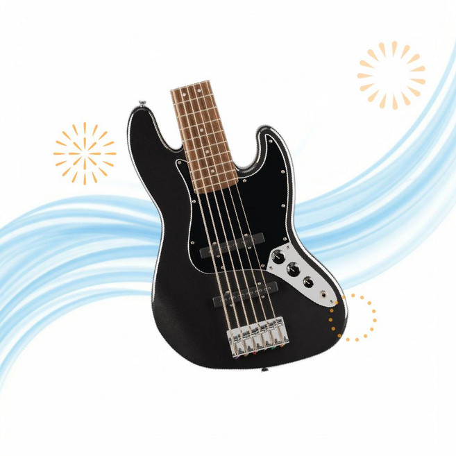 Fender 펜더 베이스 기타줄 스콰이어 어피니티 재즈 VI 6현 - 블랙 YI, 1개