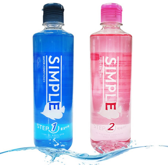 샘아쿠아 심플 500ml 물갈이약 세트 (수질박테리아제&중화제), 1개