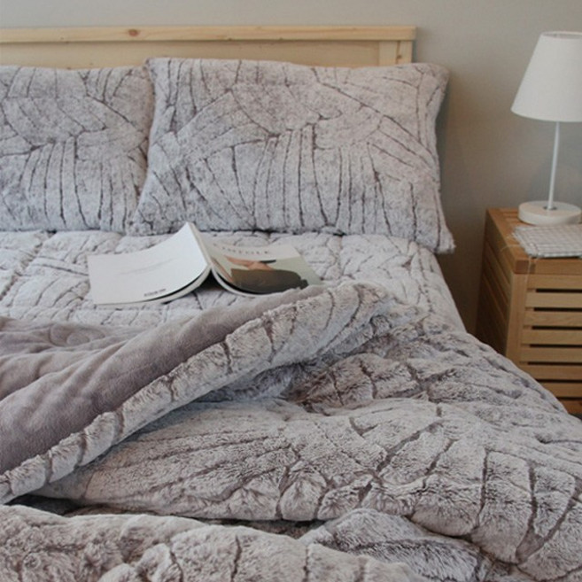 겨울 극세사 두꺼운 10mm 밍크촉감 에슐리 차렵이불