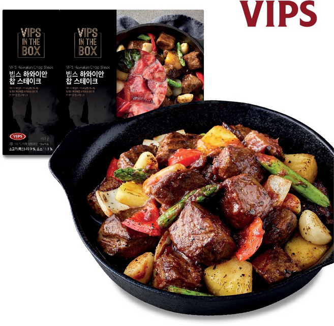 [VIPS] 빕스 하와이안 찹스테이크 361g, 2개