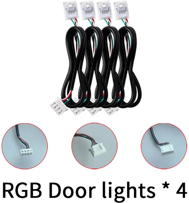 RGB "LED 램프" 앱 조명 주변 액세서리 4선 스트립 도어 보관 각광 메인/서브 컨트롤러 부품, 04 RGB door lights