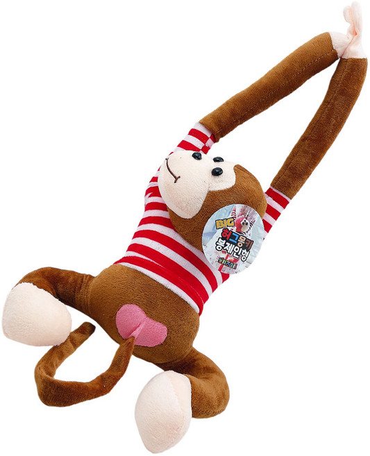 토이즈데이 소리나는 허그몽키 봉제 애착 인형 어린이 장난감 단체 선물, 1개, 브라운, 90cm