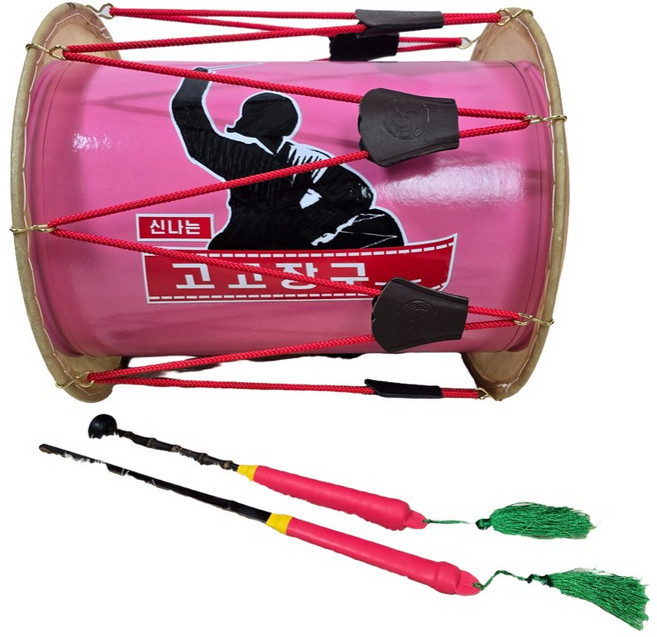 소리사 신나는 원통 고고장구, 빨간색, 1개