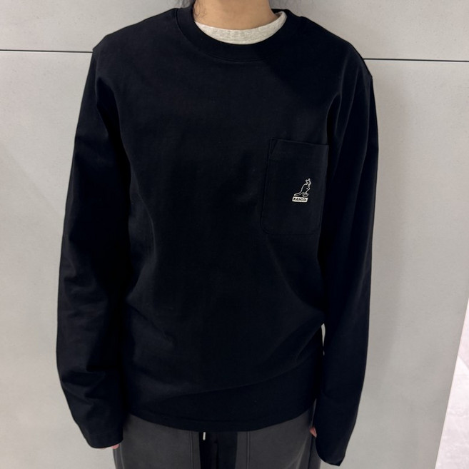 [국내정식매장] 캉골 티셔츠 Kangol 에센셜 롱슬리브 3544 블랙