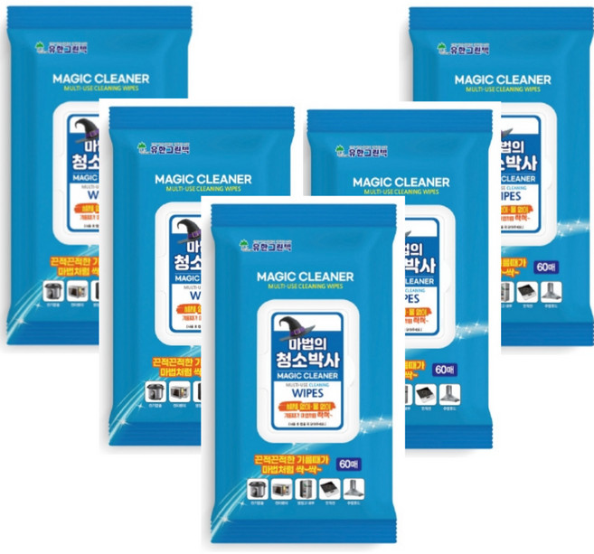 마법의청소박사 다용도 청소포 60p, 5개