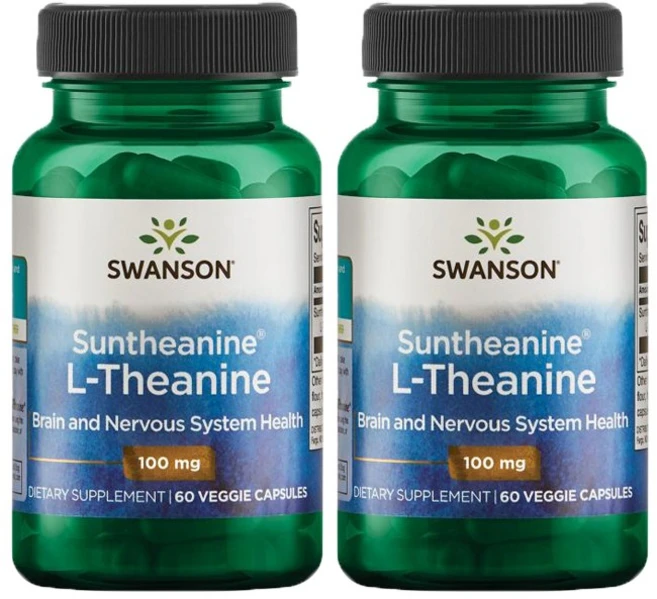 스완슨 선테아닌 L-테아닌 100mg 베지 캡슐, 60정, 2개 - 쿠팡