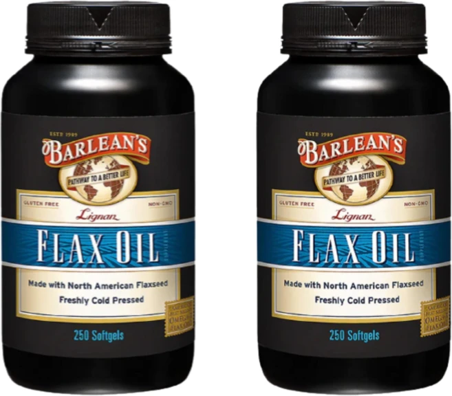 Barleans 발리앙스 리그난 아마 오일 Flaxseed Oil, 2개, 250정 - 쿠팡