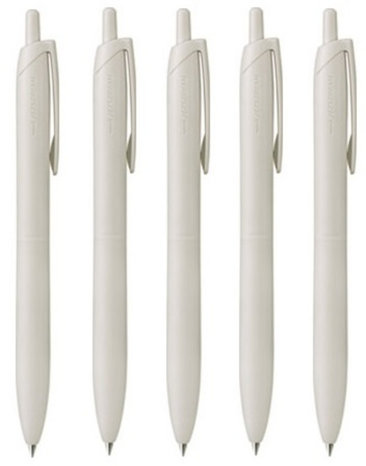 유니 제트스트림 라이트 터치 잉크 볼펜 SXN-LS-05/07, 1세트, 0.5mm 쉘화이트 5개입
