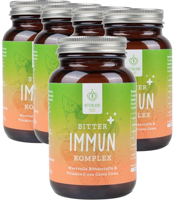 독일 비터리베 BitterLiebe Vitamin C 비터 이뮨 복합체 카무카무 + OPC 포도씨 추출물, 5개, 90정