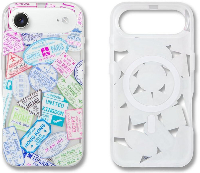 Sonix 아이폰 17용 케이스 | MagSafe와 호환 | 3m(10피트) 낙하 테스트 | 체리 온 탑, iPhone 17 Air, 여권 스탬프