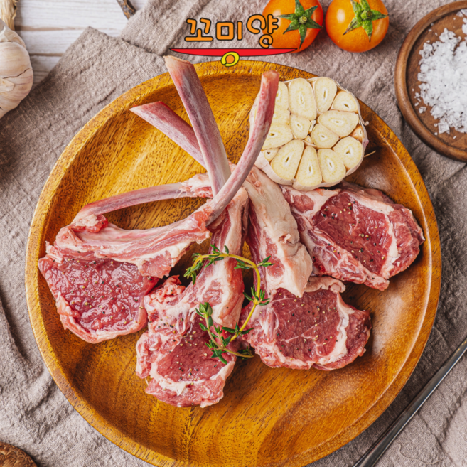 (6시 당일발송) 신라호텔 납품 6개월전후 프렌치랙+소스3종 최상급 뉴질랜드산 꼬미양, 700g, 1개