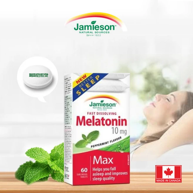 자미에슨 패스트 디솔빙 슬립 Mela-tonic 10mg MAX 60정, 1개 - 쿠팡