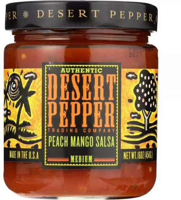 Desert Pepper Peach 망고 살사 473.2ml16온스 6개 팩 - 호환, 1세트, 473.2ml