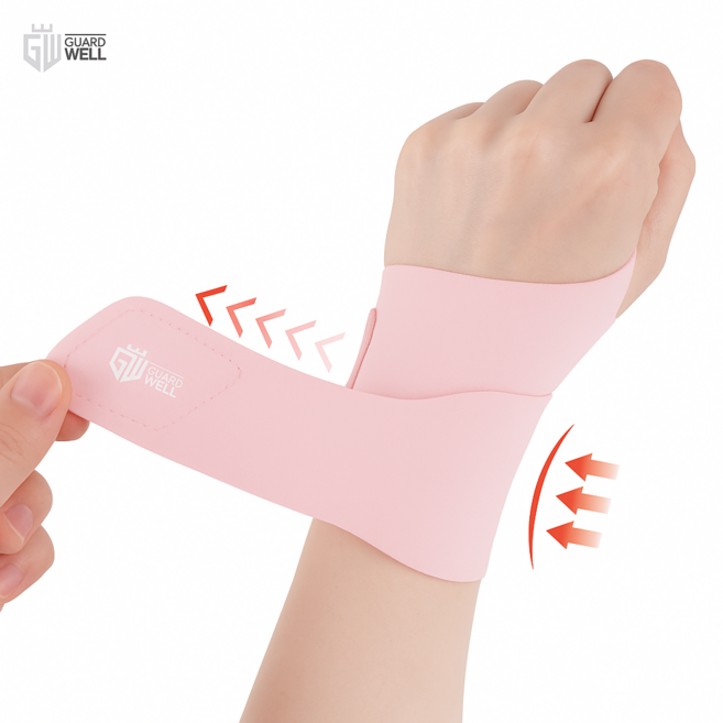 가드웰 초슬림 초경량 손목보호대, 핑크, 1개