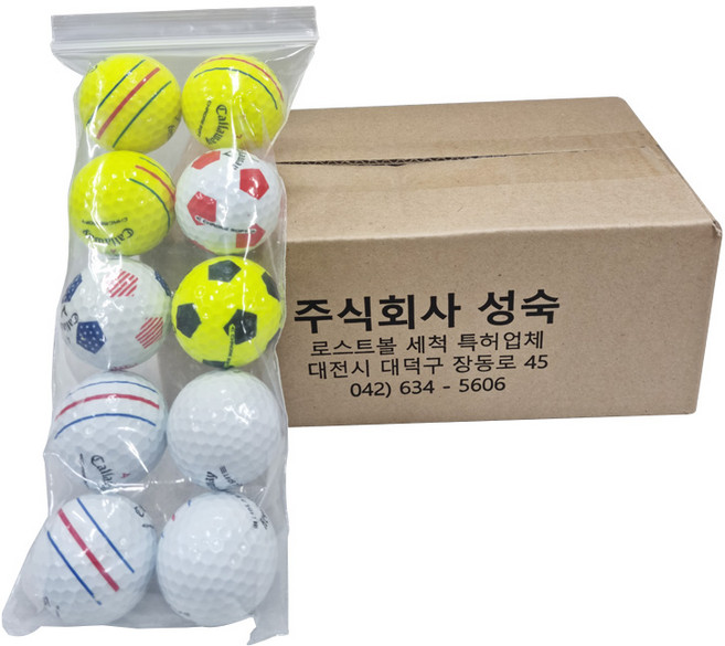 켈러웨이 크롬소프트 A+ 30개 골프 로스트볼, 혼합색상, 1개입