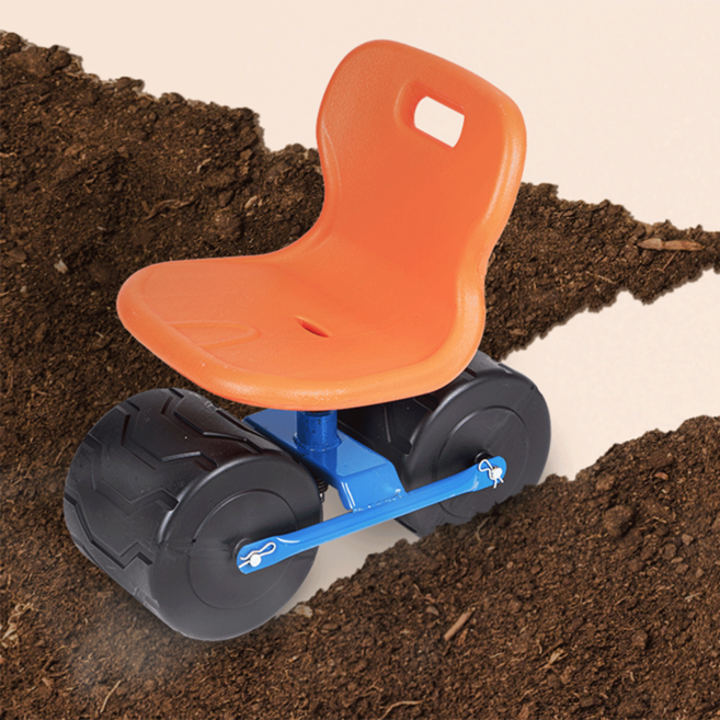 유니산업 농사용 고추 수확 의자 안순이 작업의자 밭일의자 팜체어 멀티체어, 2륜 다용도 작업의자, 1개