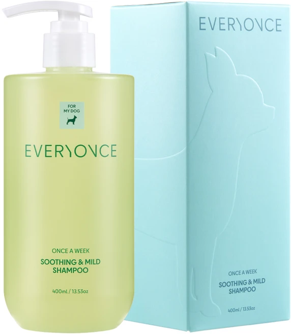 에브리원스 1분 진정 보습 수딩&마일드 강아지 샴푸, 1개, 400ml - 쿠팡