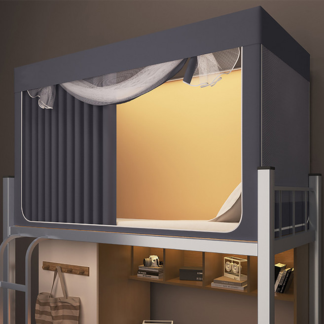 [시스슈] 싱글침대 커튼 사계절 난방텐트 사각모기장 일체형 침실 1인용 암막커튼실내 텐트