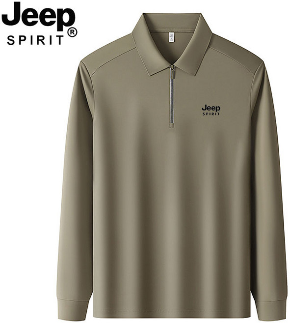 지프스피릿 남성 봄 가을 지퍼 카라 티셔츠 패션 캐주얼 터틀넥 긴팔티 JP7210