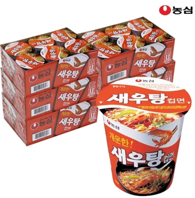 (매장정품) 농심 새우탕 컵 67g x 30개 255495