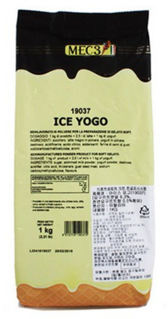 MEC3 맥쓰리 파우더 3종 1kg / 요거니타 아이스요고 소프트아이스 파나 카페용 홈카페, 1개입, 1개