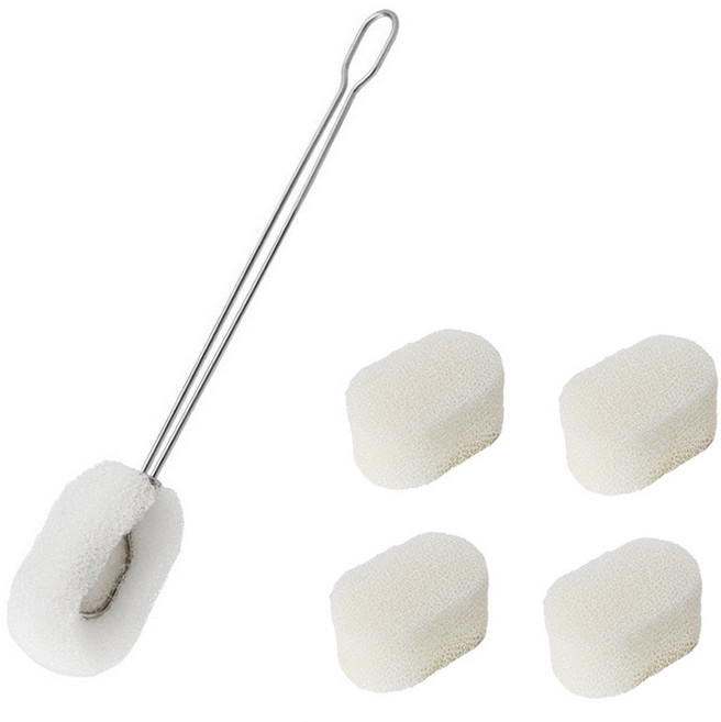 에디룸 스텐 텀블러 세척솔 33cm + 리필 스펀지 5개, 1개
