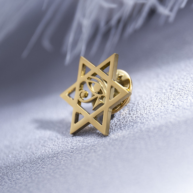 심플 클래식 다윗의별 호루스의눈 배찌